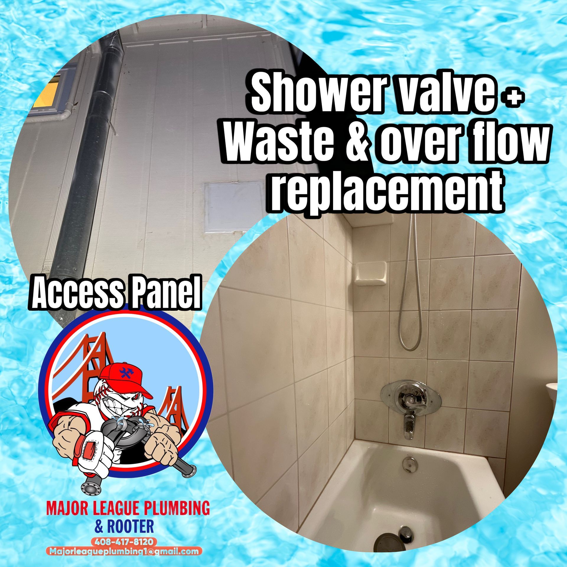 Water line and valve replacement job site